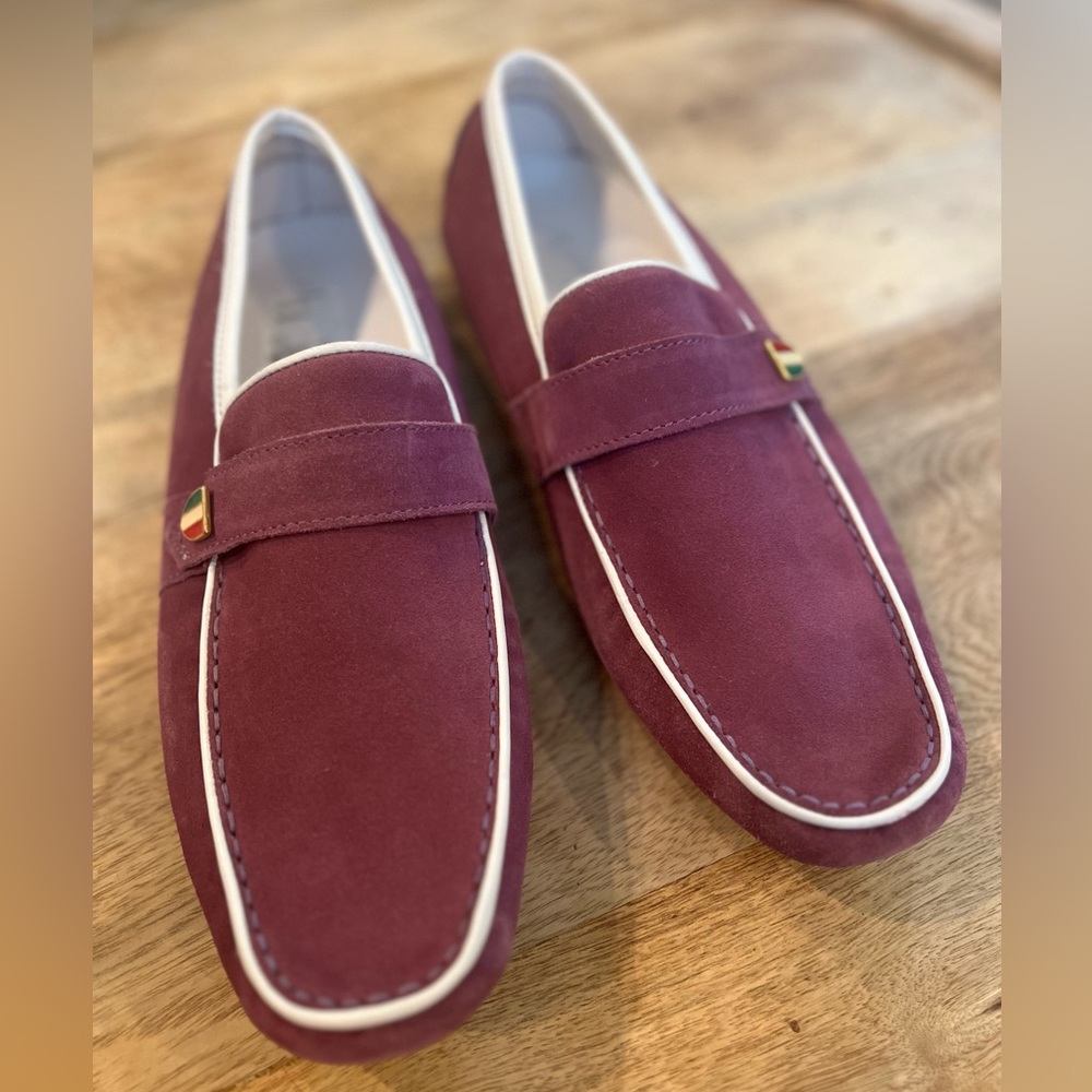 Mens suede loafers